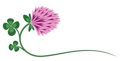Symbol of a blooming clover. vector