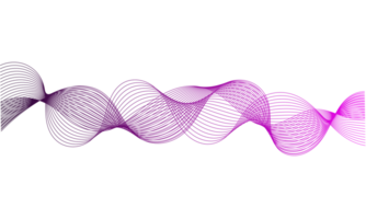 Vibrant Purple Sound Wave Abstract Smooth Magenta and Violet Line Art Horizontal Wavy Gradient Design png