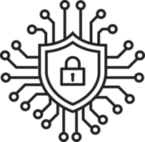 Cyber security icon. Security logo Artificial Intelligence Keyhole symbol speed internet technology sign for graphic design, logo, web site, social media, mobile app, ui illustration png