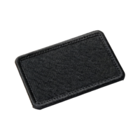 uma Preto retangular fragmento com costurado fronteira em uma neutro png