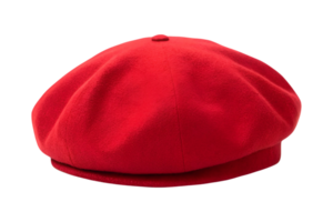 Stylish red beret cap for fashion enthusiasts, an eye catching accessory png