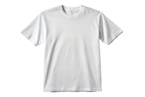 High resolution studio shot of a plain blank white tshirt apparel png