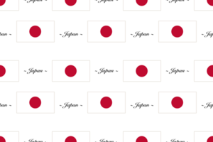 Seamless pattern background with the Japanese flag png