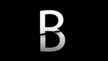 Letter B with slice effect typography. Black solid and green screen background. 4k video