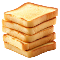 Stack of Golden Toasted Bread Slices png