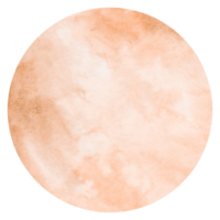 Light pastel watercolor circle in soft peach tones. Minimalist hand-painted shape perfect for backgrounds, branding, invitations, and modern compositions. png