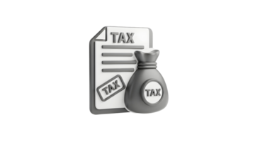 Tax document on transparent background. Income tax return form to pay annual government taxes. Financial accounting and business report concept. png