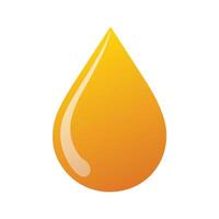 Single Yellow Liquid Drop Icon Graphic vector