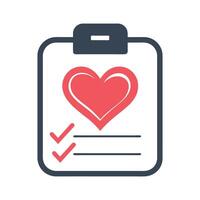 Heart Health Checklist A Simple Guide to Wellbeing vector