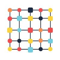 Colorful Network Connections Abstract Grid Pattern for Technology and Data Visualization vector