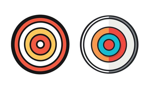 Concentric Circles Target Graphics for Business Marketing vector