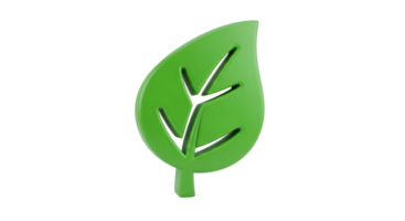 Green plant leaf. Ecology and recycle concept. Environment protection and renewable energy. Isolated on transparent background. png