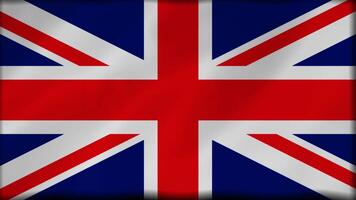 Animated Illustration Of The United Kingdom Flag Featuring Its Iconic Red White And Blue Pattern video