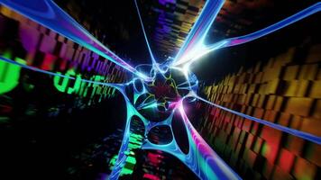 kromatisk rutnät neon webb tunnel slinga video