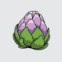 Artichoke vegetable Simple isolated cartoon illustration with a light background vector