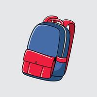 Stylish red and blue backpack vector