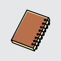 A Notebook cartoon illustration isolated on a light background vector