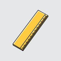 A ruler cartoon illustration isolated on a light background vector
