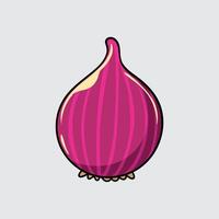 Onion vegetable Simple isolated cartoon illustration with a light background vector