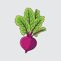 Beetroot vegetable Simple isolated cartoon illustration with a light background vector