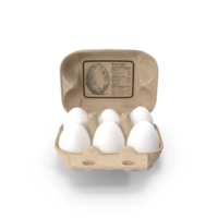 Farm Fresh Eggs, Six Organic Eggs in Eco-Friendly Carton transparent background png