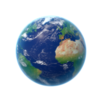 Planet Earth, Global View , Digital Rendering transparent background png