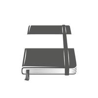 Silhouette notebook illustration isolated on white background vector