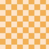 Minimalistic retro-style checkerboard pattern with orange and beige squares. Vintage-inspired background. Perfect for posters, print, banners and projects with a 70s aesthetic. vector