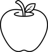 Apple Line Art Illustration vector