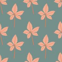 Seamless pattern Autumn leaf border. Gift wrap and scrapbook. illustration for wallpaper, gift paper, fill patterns, web page backgrounds, autumn greeting cards cozy vector