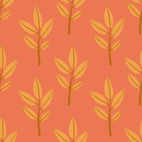Seamless pattern Autumn leaf border. Gift wrap and scrapbook. illustration for wallpaper, gift paper, fill patterns, web page backgrounds, autumn cards. vector