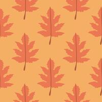 Seamless pattern Autumn leaf border. Gift wrap and scrapbook. illustration for wallpaper, gift paper, fill patterns, web page backgrounds, autumn greeting cards. hand drawn vector