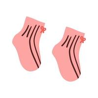 Baby Socks Flat Icon Design For Personal and Commercial Use , hand drawn flat cute illustration isolate on white background . vector