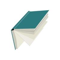 Teal open book illustration vector