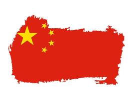 China Flag in Map Silhouette vector