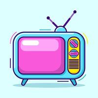 retro tv flat design illustration vector