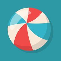 a beach ball with a red and white stripe vector