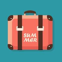 a suitcase with the word summer on it vector