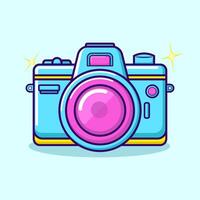 Digital Camera Icon Illustration. Camera Icon Concept White Isolated. Flat Cartoon Style vector