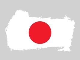 the flag of japan on a gray background vector