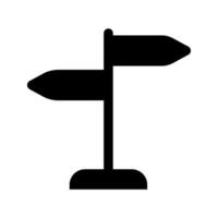 Direction road icon with signpost and arrows, navigation symbol for guidance, travel and wayfinding, route and direction icon vector