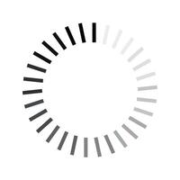 Loading icon in black and white circle with gradient effect, modern web design, abstract minimalistic UI element, smooth animation icon vector