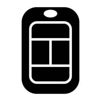 Car key and keychain, security key, key ring, symbol of access, house key with keychain for ownership or unlocking icon vector