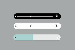 Brightness level adjustment slider with varying colors, digital interface for adjusting screen brightness, light control icon vector