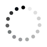 Circular loading icon in gradient shades of black and white, minimal design, modern interface element, waiting animation icon vector