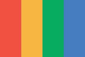 Google four color icon with red, yellow, green, and blue stripes, representing technology, brand colors, and digital services icon vector
