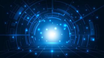 Futuristic digital blue abstract background vector