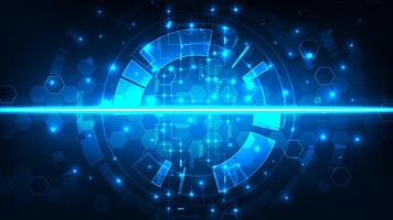 Futuristic digital tech background vector