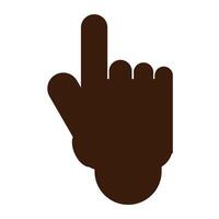Upward pointing finger icon, hand gesture for indicating or signaling, showing direction or attention, isolated on white background icon vector