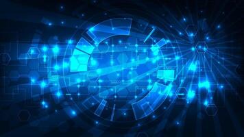 Blue technology abstract background vector